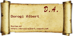 Dorogi Albert névjegykártya